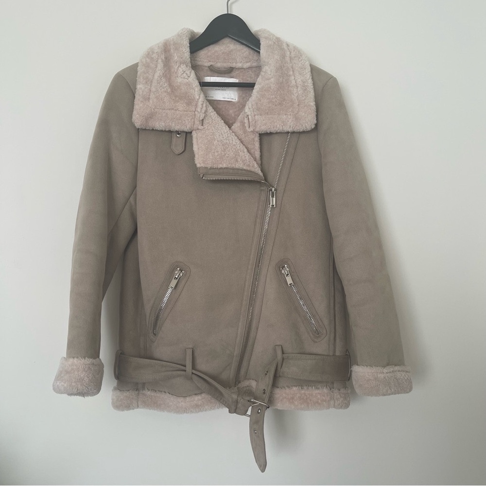 Zara Cream Teddy Jacket